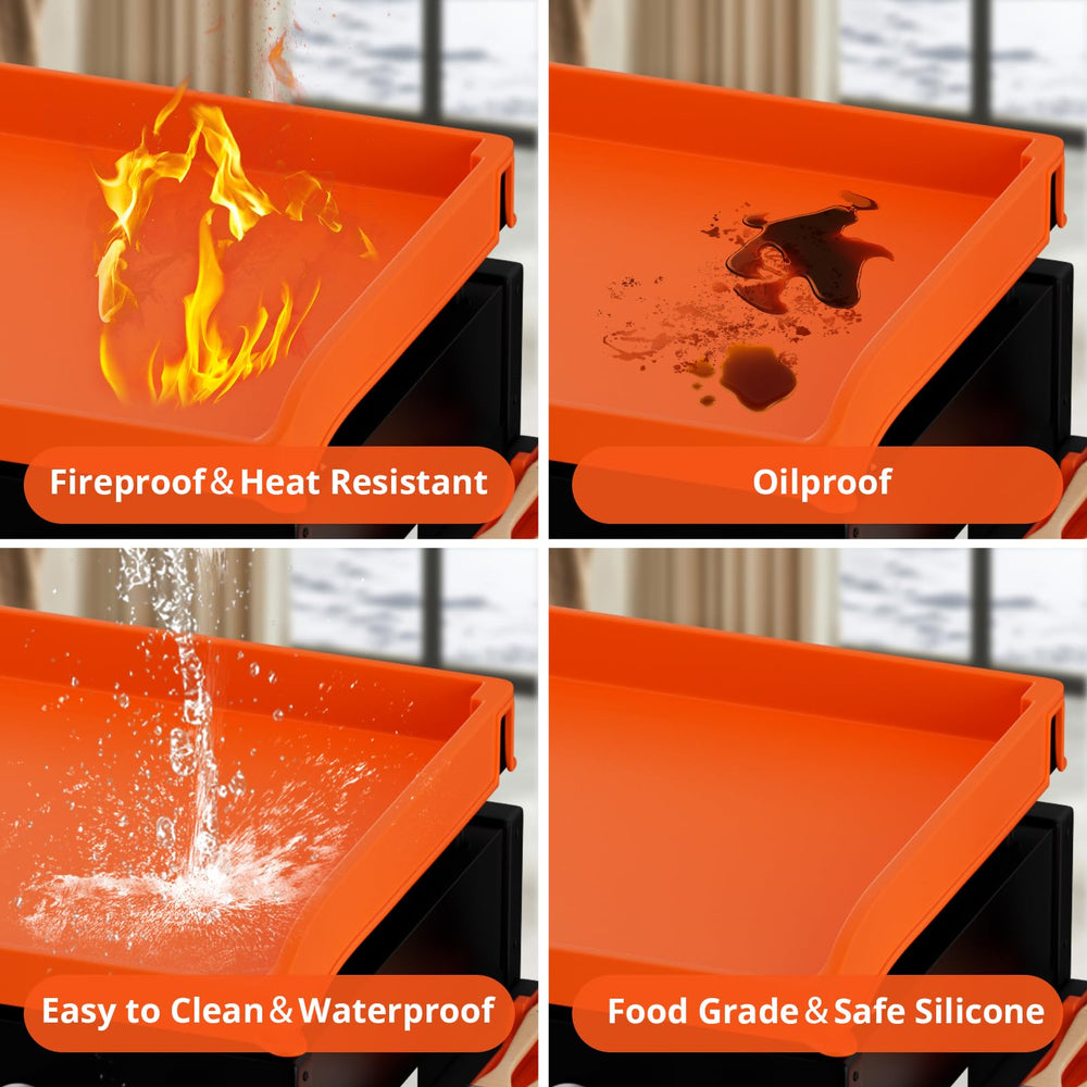 WhtSky raised side wall height demonstration protecting griddle edges from debris