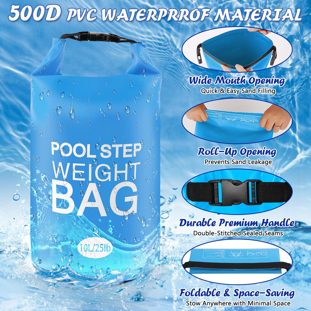 whumsdog filled weight bag secured to ladder foot demonstrating reduced wobble benefit