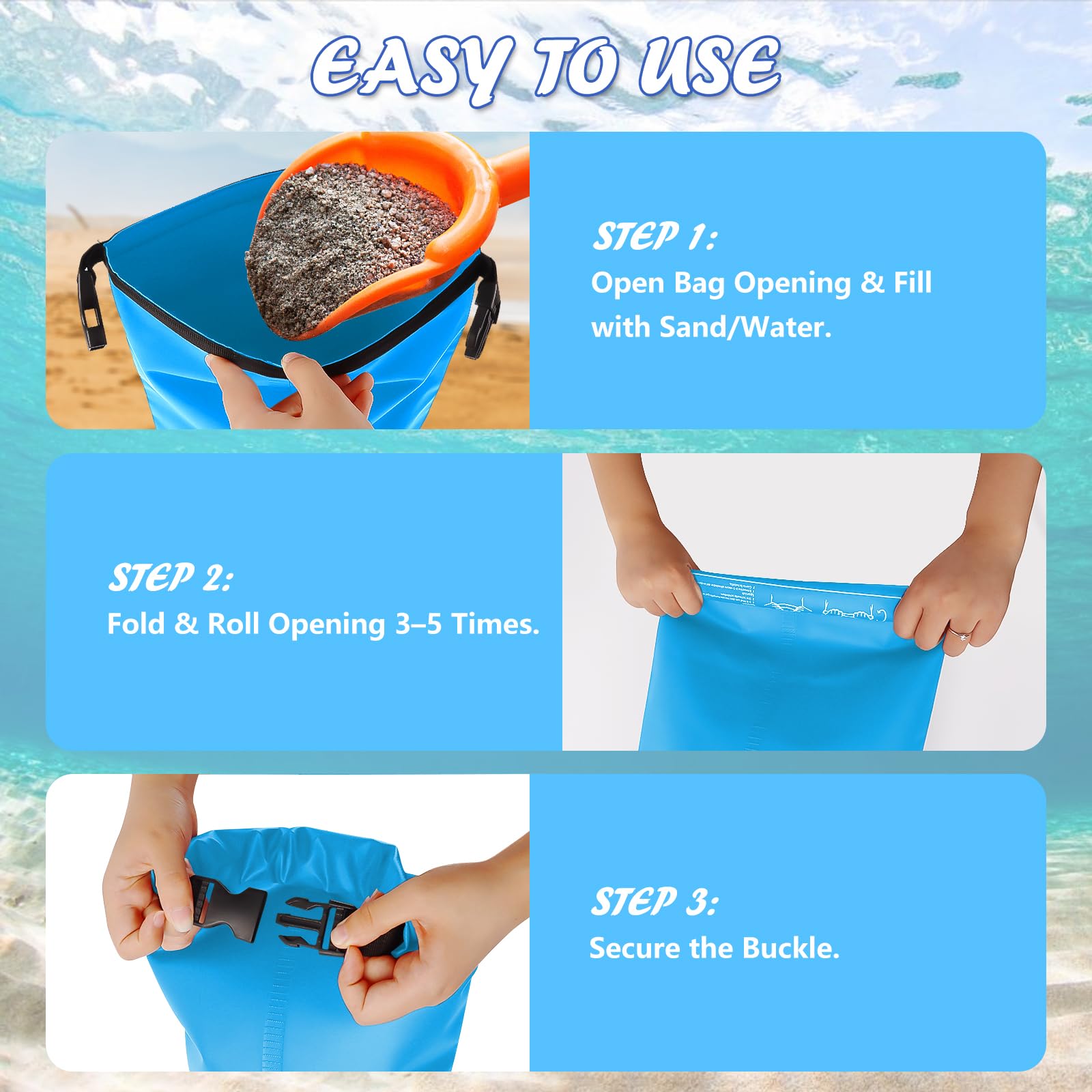 whumsdog buckle and triple-fold closure detail showing leak-resistant sealing benefit