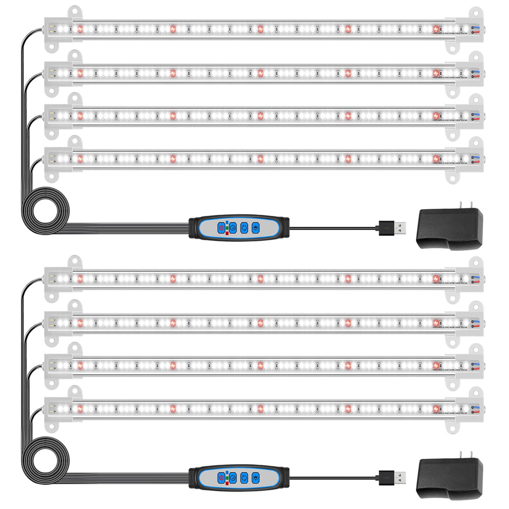 Wiaxulay front view of 16in grow light strip showing slim profile and even illumination benefit