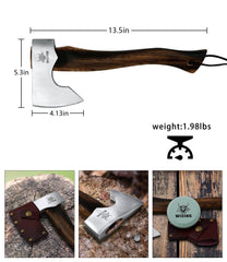 WICING close-up of 1055 carbon steel blade edge, sharp and durable benefit