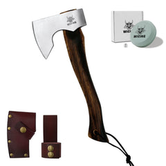 WICING hatchet front view showing full head and handle, ready to use