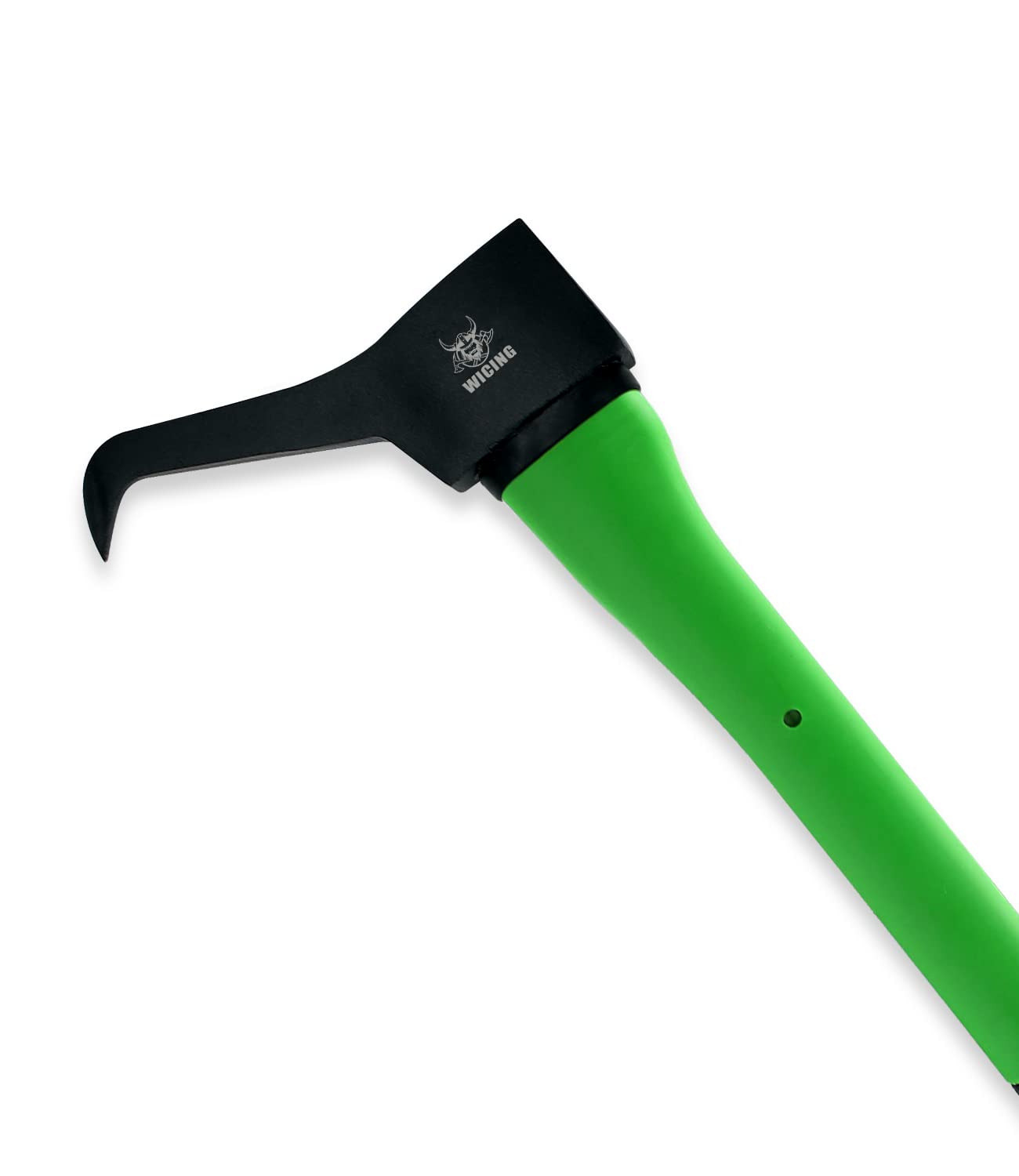 WICING textured anti-slip handle detail showing shock reduction and comfort