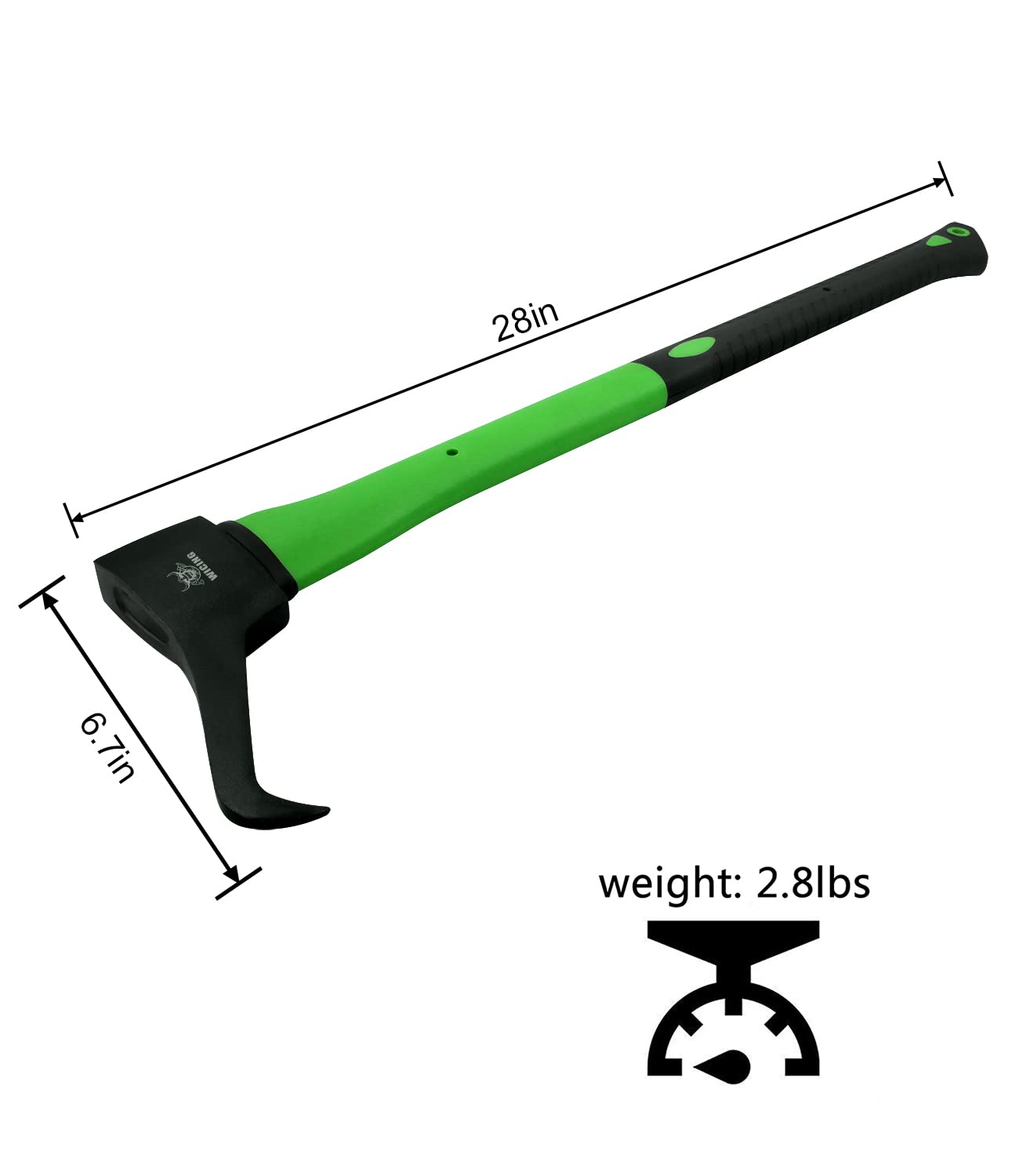 WICING forged-steel head closeup showing sharp hook for secure log grip