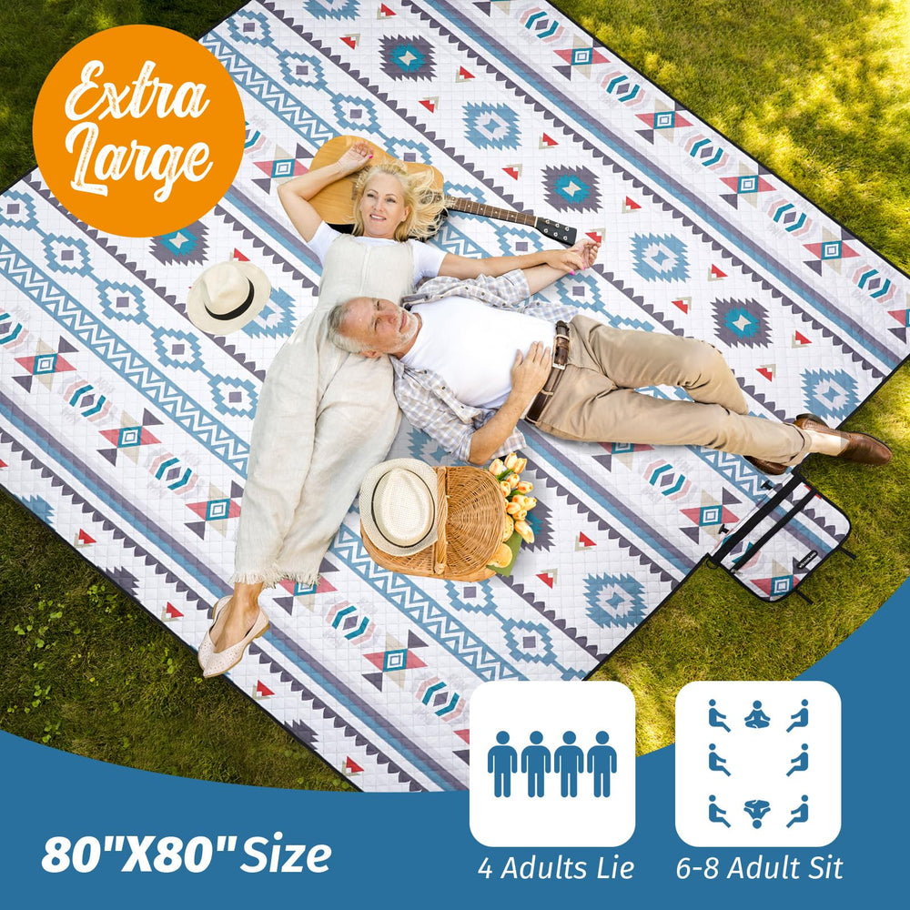WICKERLAND blanket next to person showing size and scale for groups