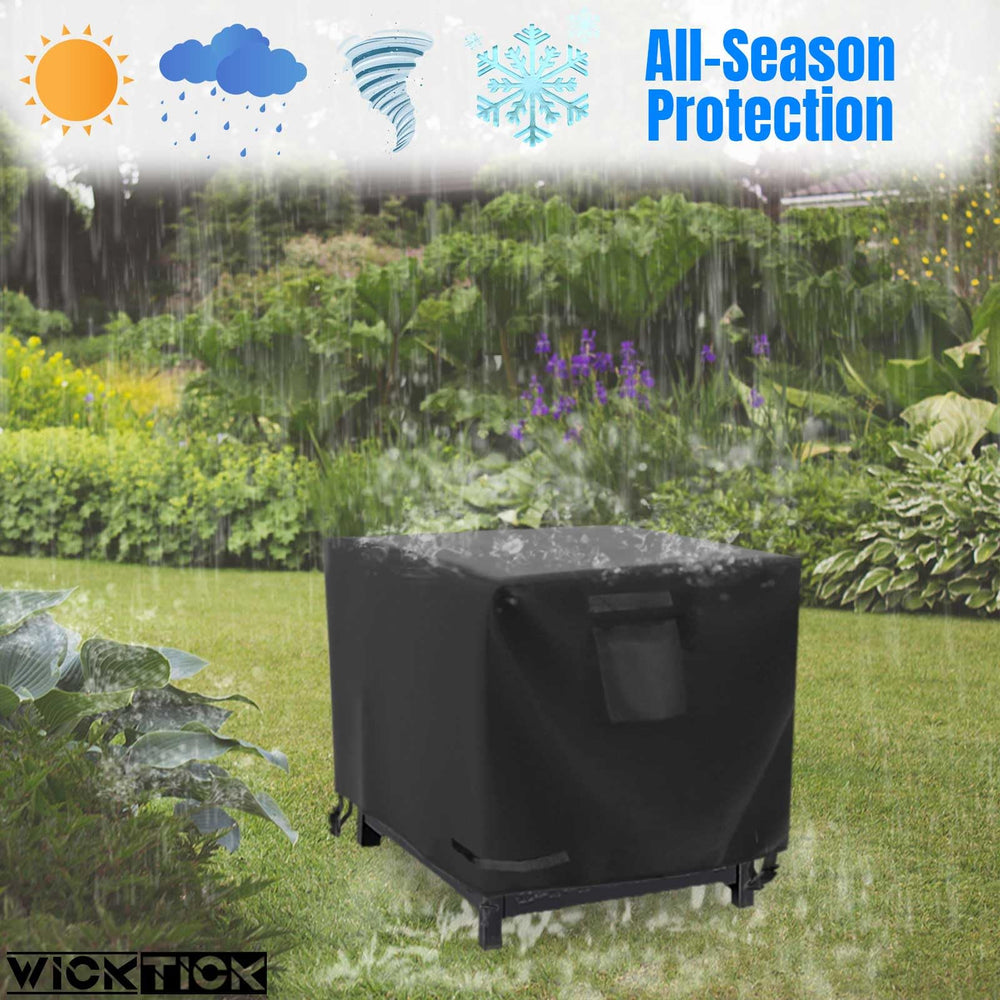 WICKTICK handles and drawstring for easy removal and snug, adjustable fit