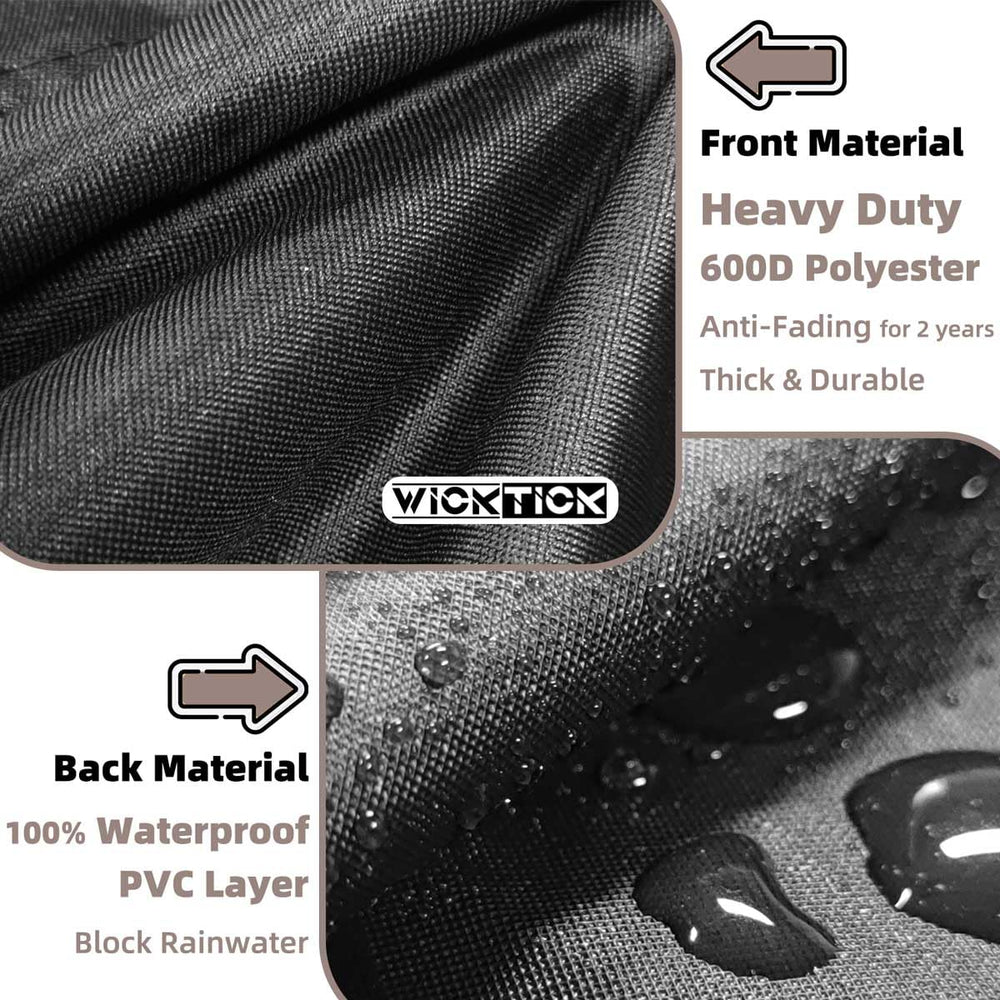 WICKTICK air vents close-up allowing moisture escape to reduce mildew risk