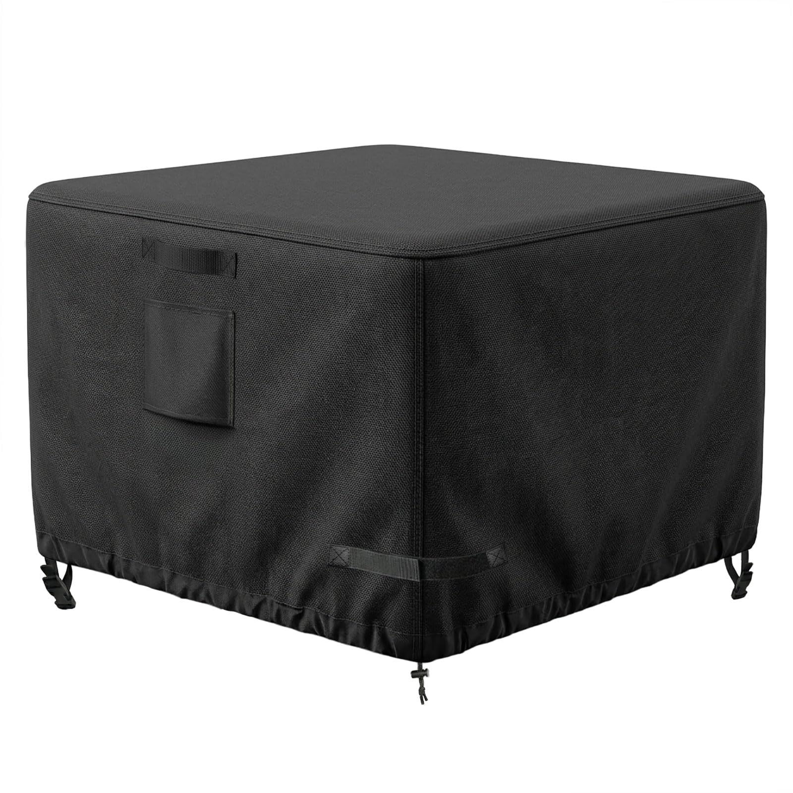 Widenyard full front view cover protecting square fire table — durable shelter