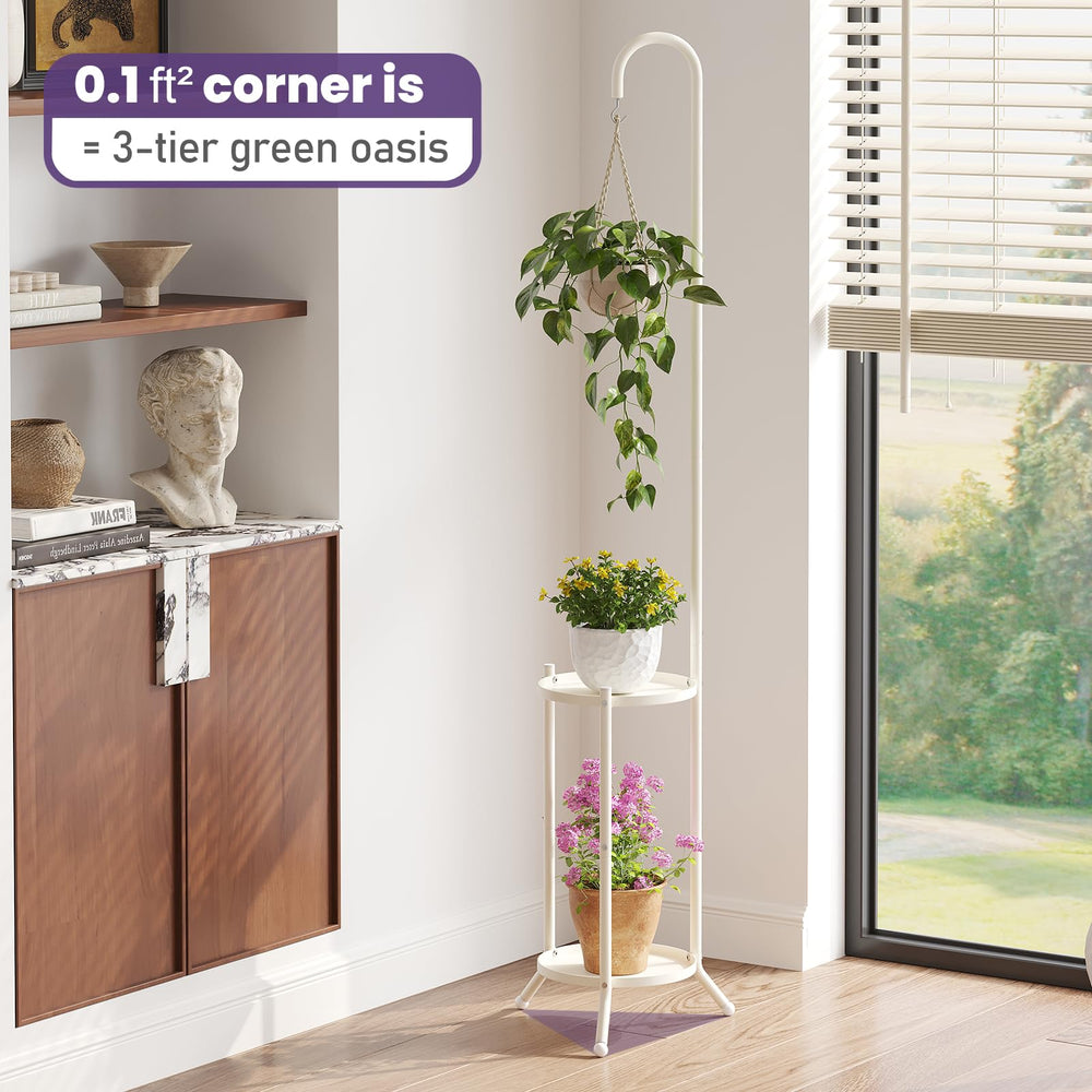 Wieghda plant stand on balcony demonstrating space-saving styling benefit