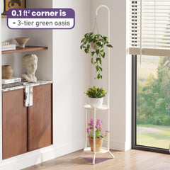 Wieghda plant stand on balcony demonstrating space-saving styling benefit