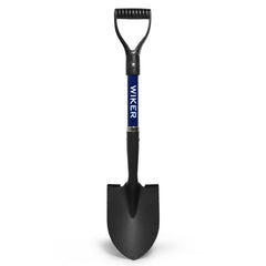 WIKER front view blue shovel showing compact durable design and easy storage