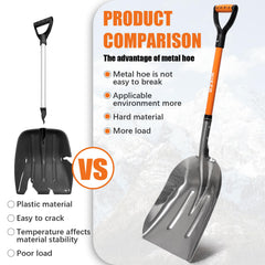 WIKER shovel in use clearing a snowy driveway for faster, easier snow removal