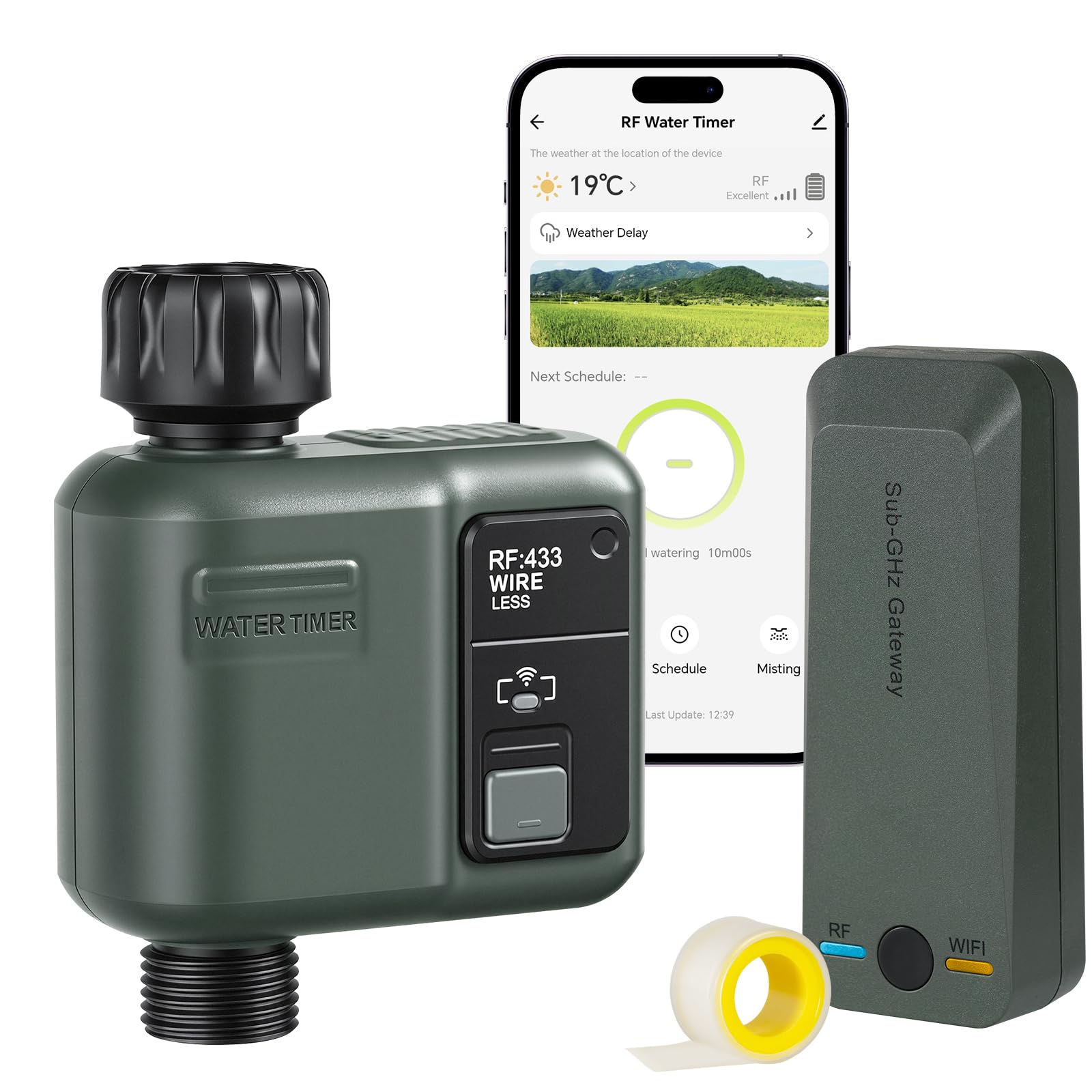 WILAWELS front view of hose controller showing easy controls and clear display for convenience