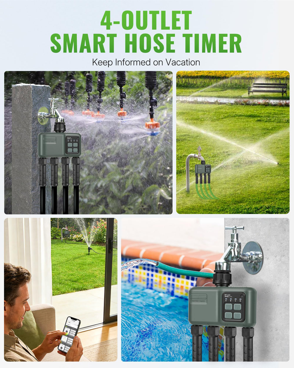 WILAWELS sprinkler running in a garden illustrating automated irrigation benefit