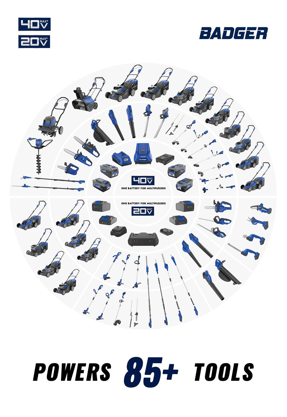 Wild Badger Power Sunseeker in a yard pruning limbs demonstrating reach and safety