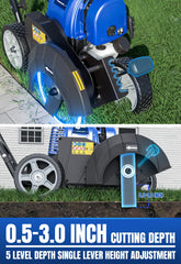 Wild Badger Power engine detail showing 31cc 4-cycle convenience and power