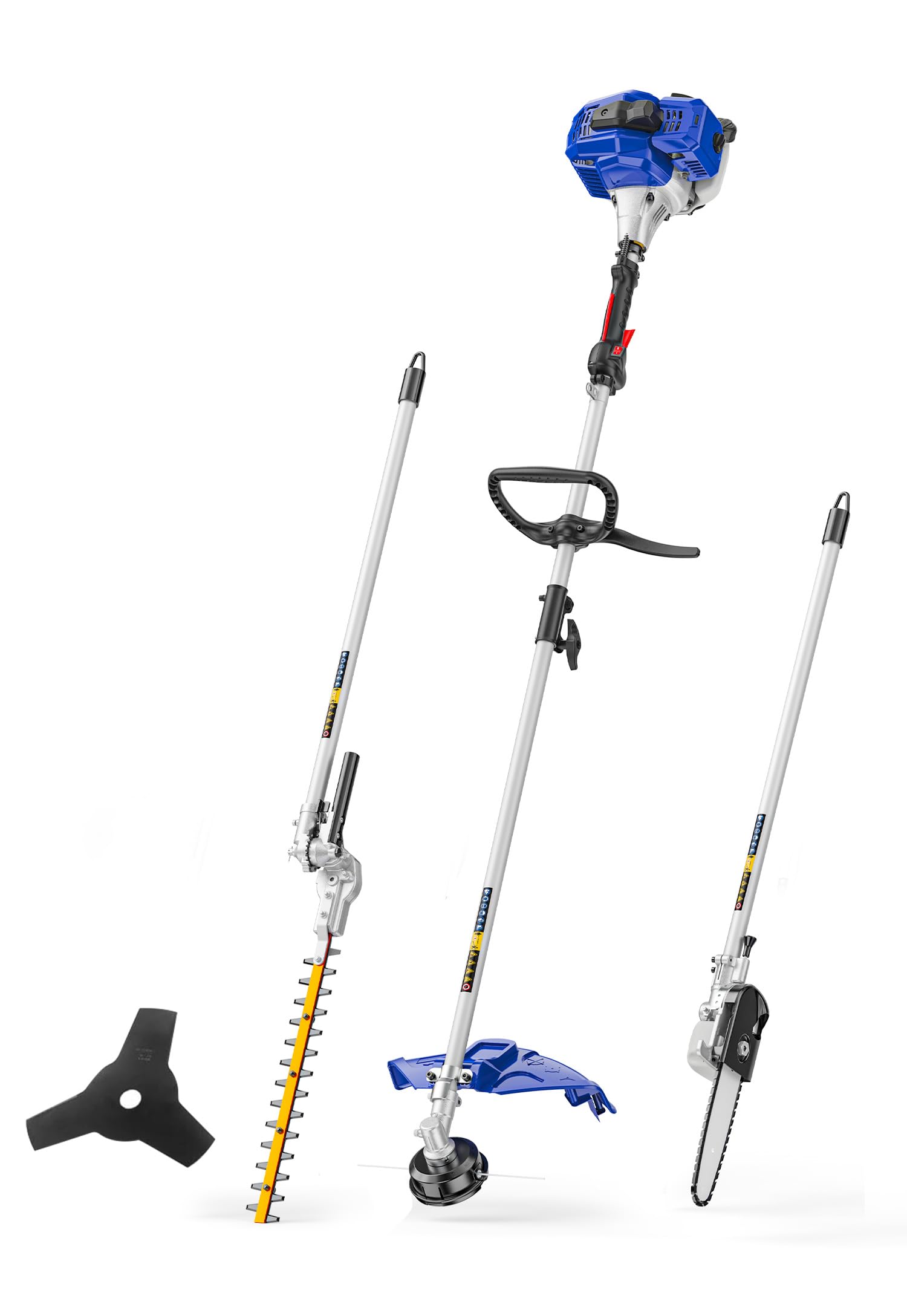 Wild Badger Power front packaging showing kit and attachments for versatile yard work