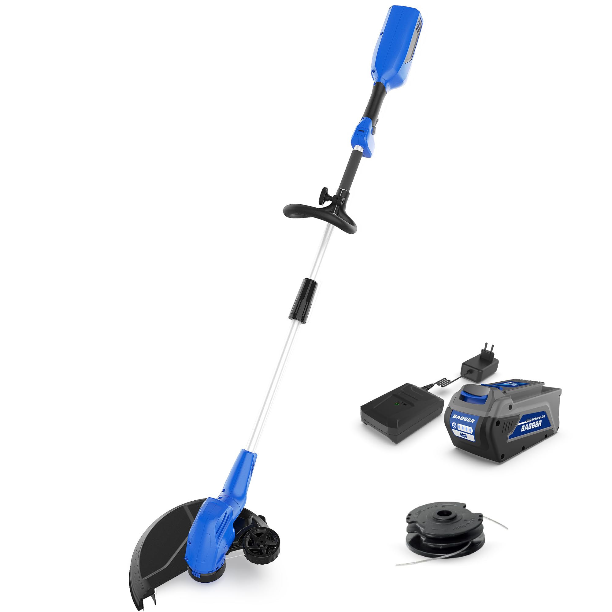Wild Badger Power front view of the cordless trimmer showing compact design and portability