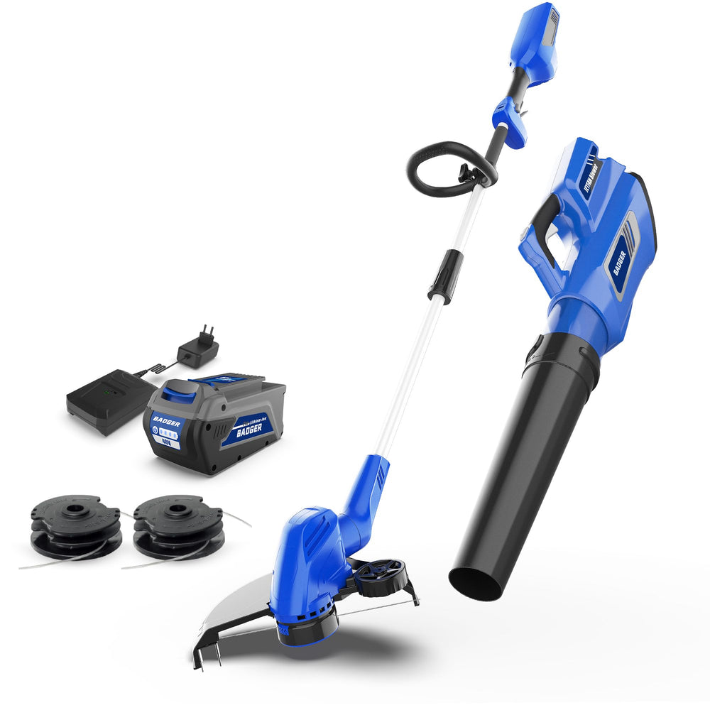 Wild Badger Power front view of full kit showing attachments and benefit of versatility
