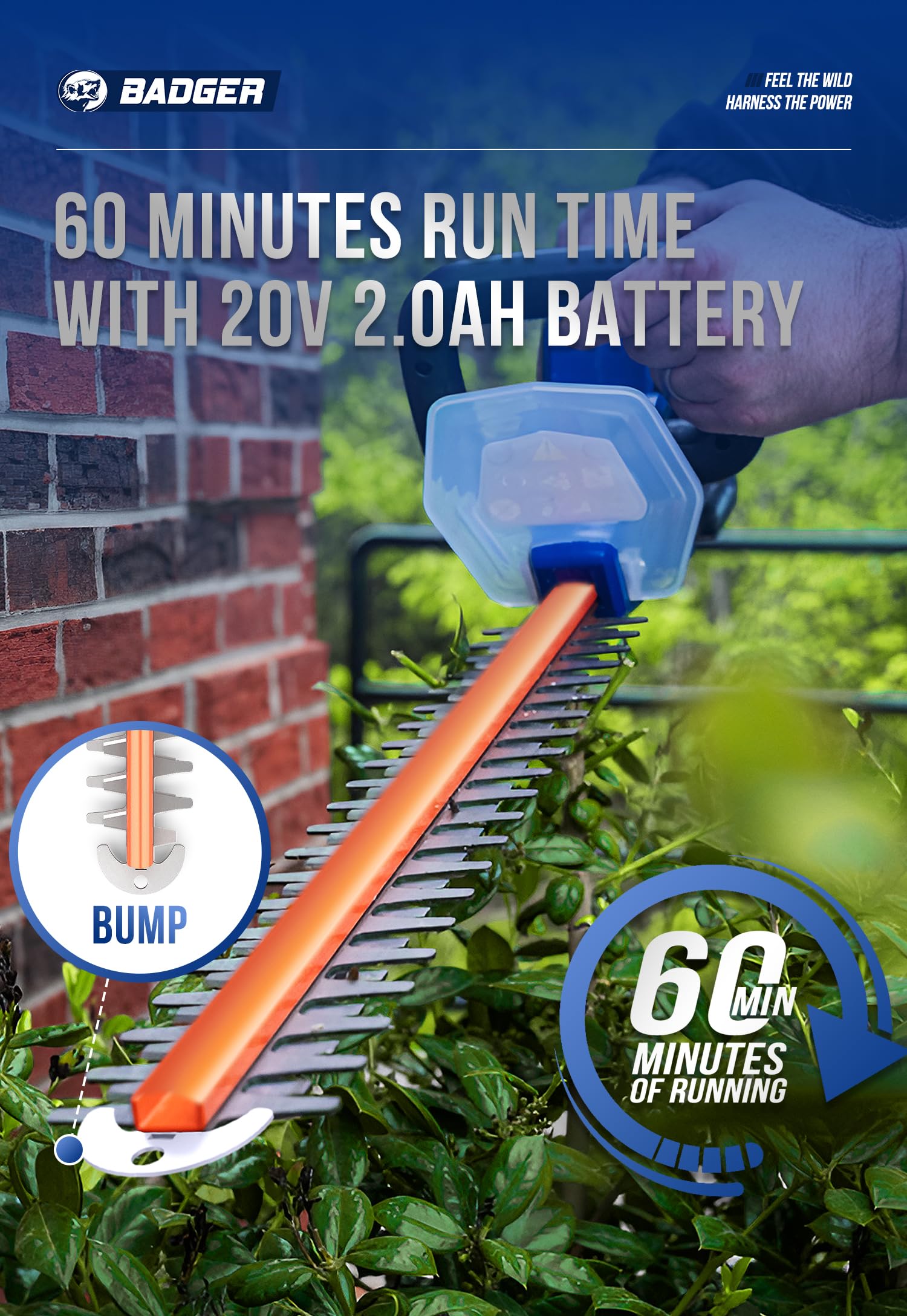 Wild Badger Power guard and bumper detail highlighting safer operation