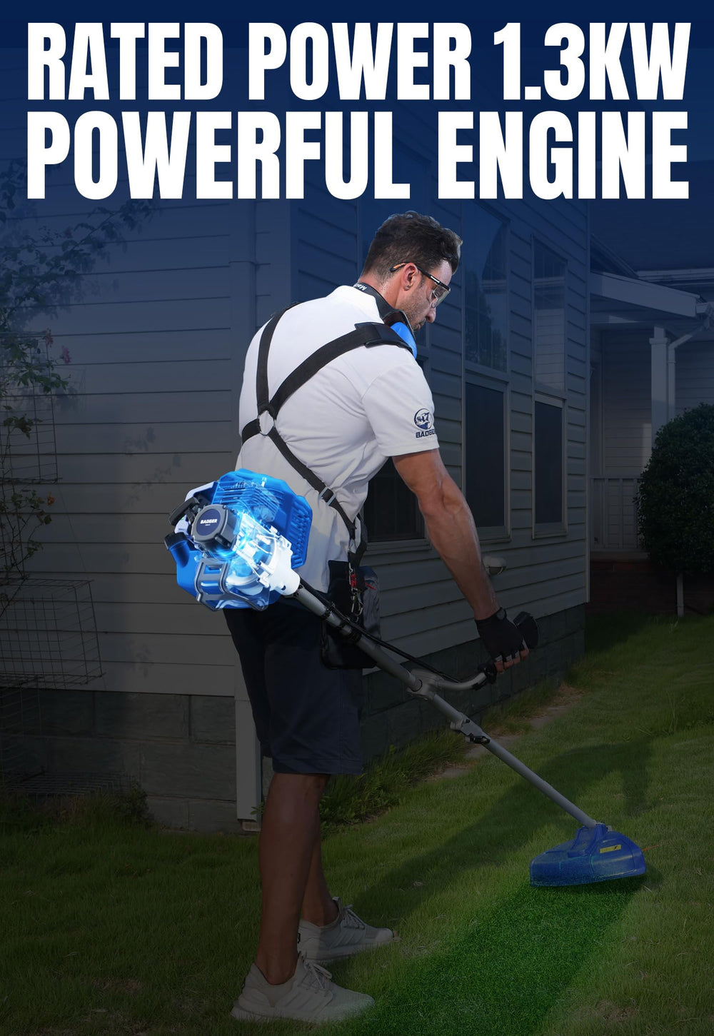 Wild Badger Power beside a yard tool for size and scale comparison and easy planning