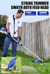Wild Badger Power string trimmer head cutting grass for precise edging benefit