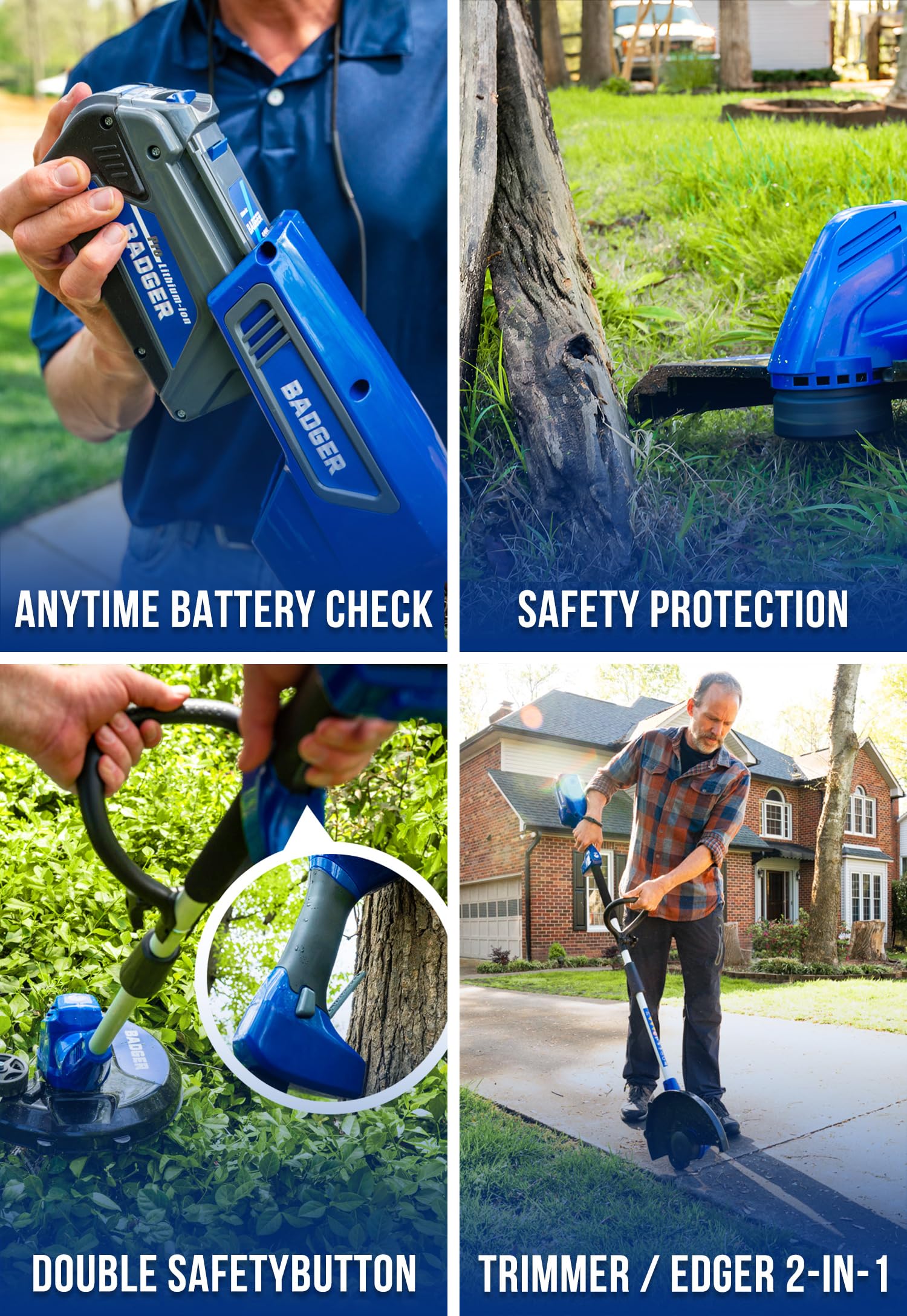Wild Badger Power two spare trimmer line spools included to extend working time
