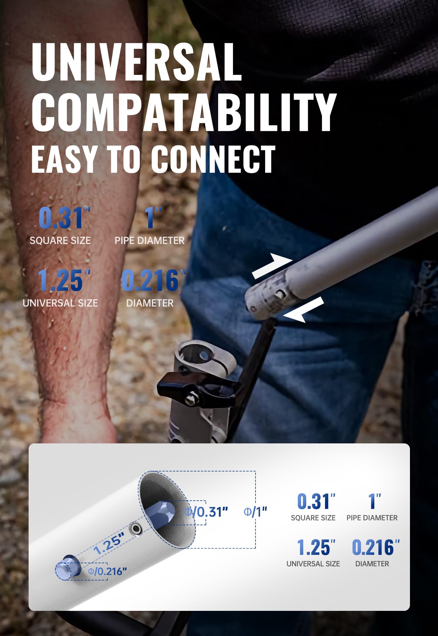 Wild Badger Power SUNSEEKER long shaft illustrating extended reach advantage