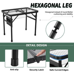 WildFinder adjustable leg detail showing locking mechanism and stability