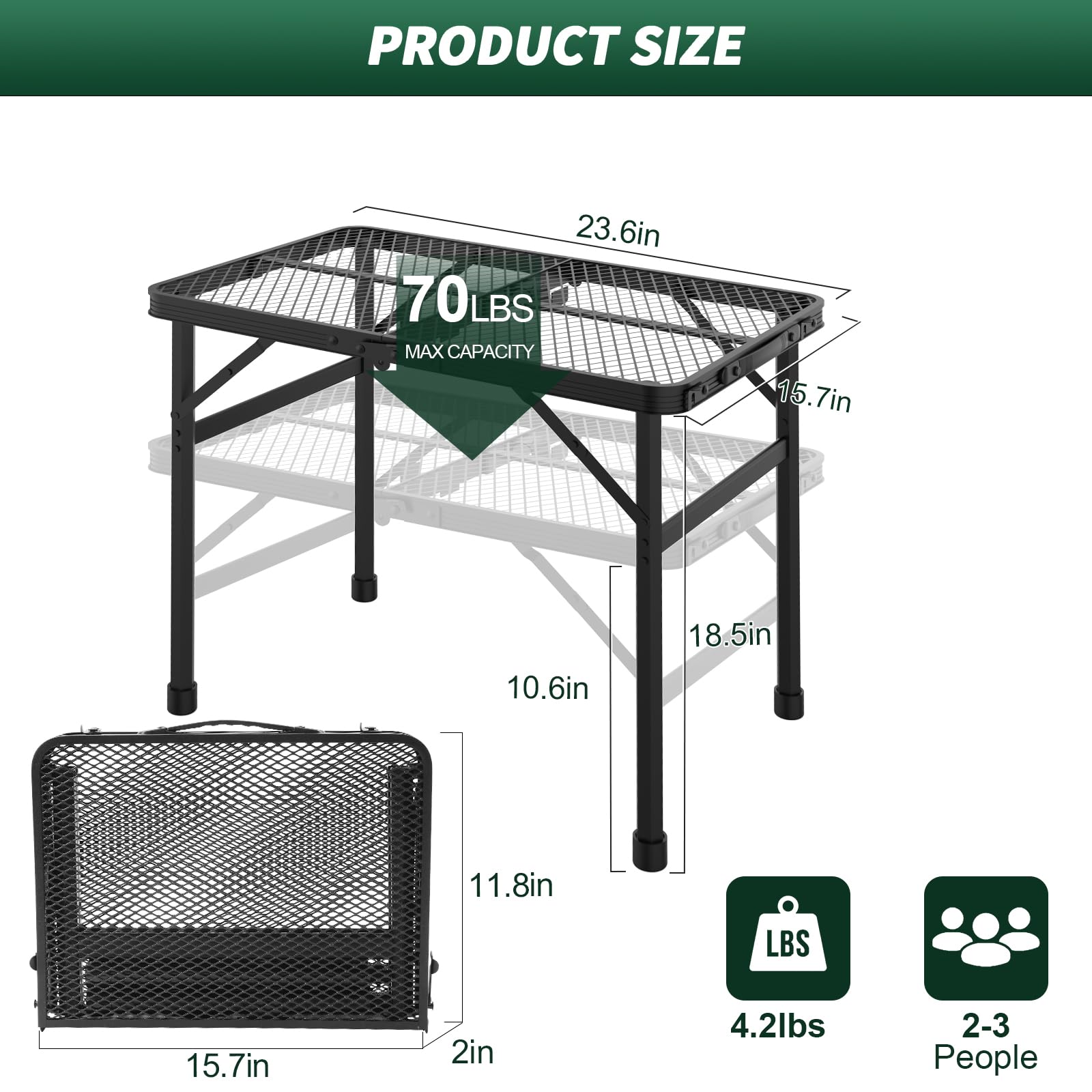 WildFinder close-up of rust-resistant mesh top for easy drainage