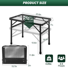 WildFinder close-up of rust-resistant mesh top for easy drainage