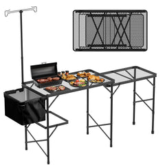 WildFinder front view showing tabletop and organized cooking surface benefit convenience