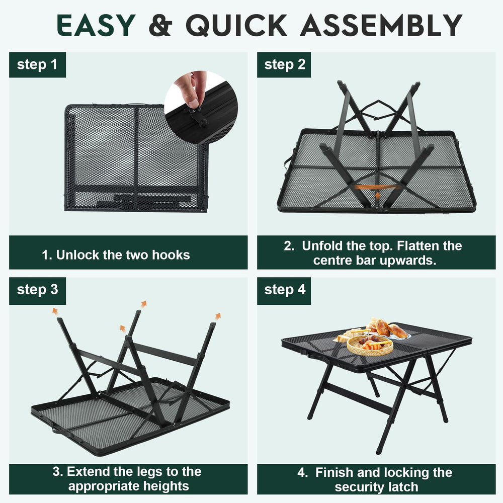 WildFinder table at campsite illustrating durable outdoor convenience for meals