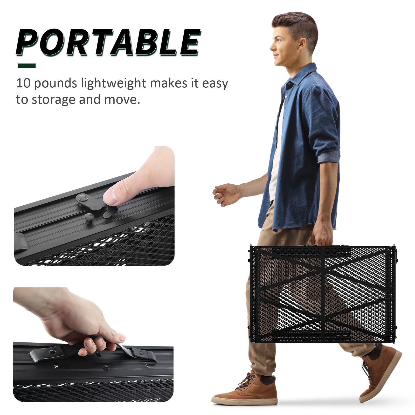 WildFinder detachable mesh shelf and side pocket organizes gear