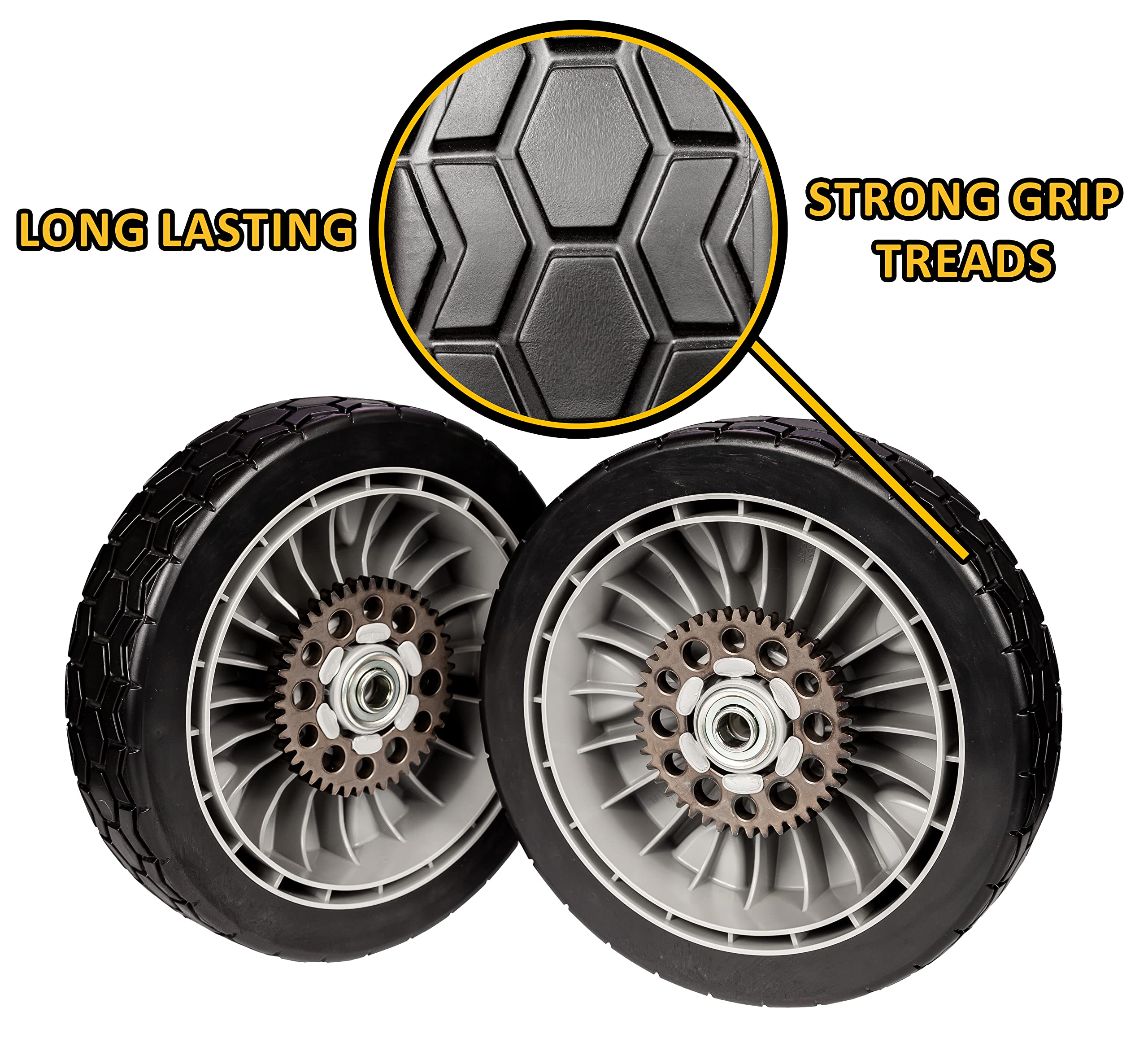 WILDFLOWER Tools side view of tread pattern, grip and even-roll benefit