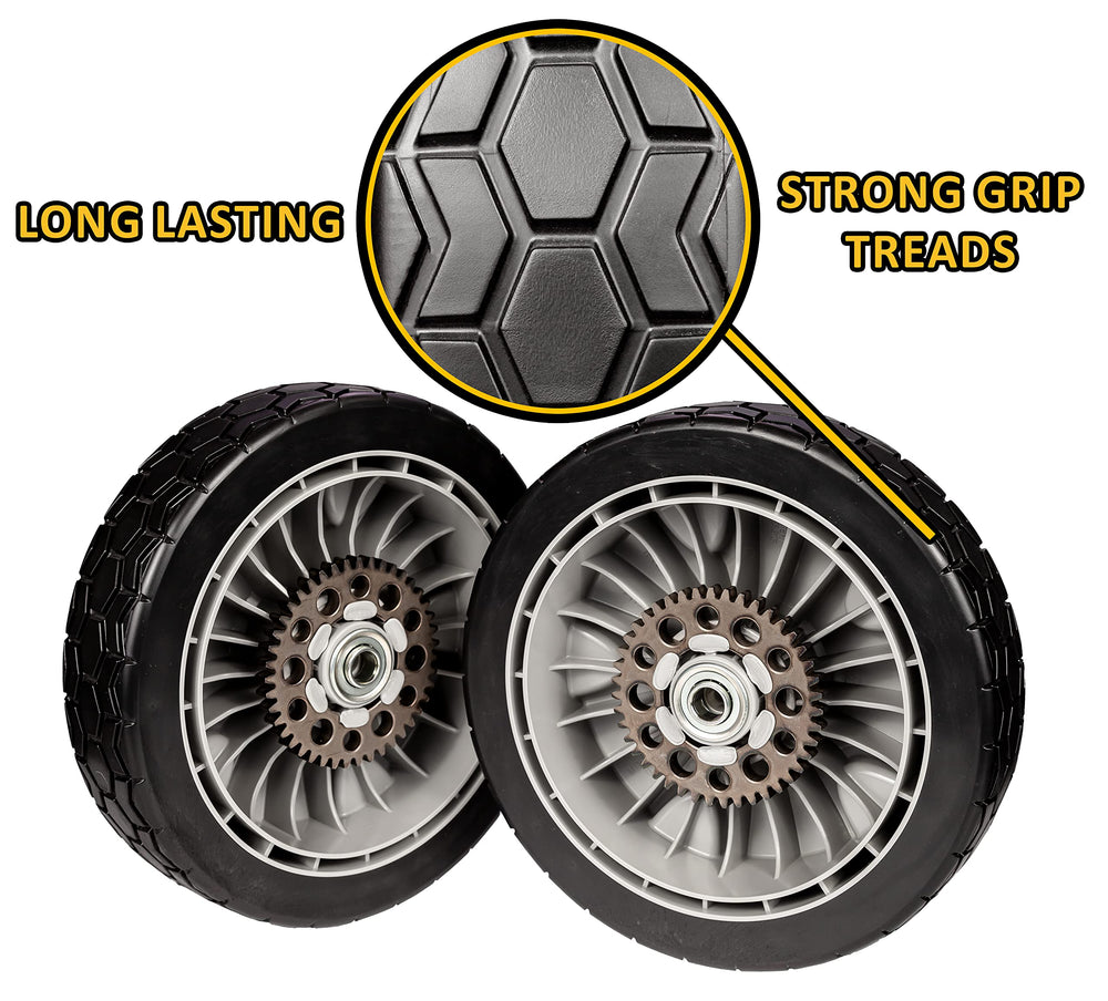 WILDFLOWER Tools side view of tread pattern, grip and even-roll benefit