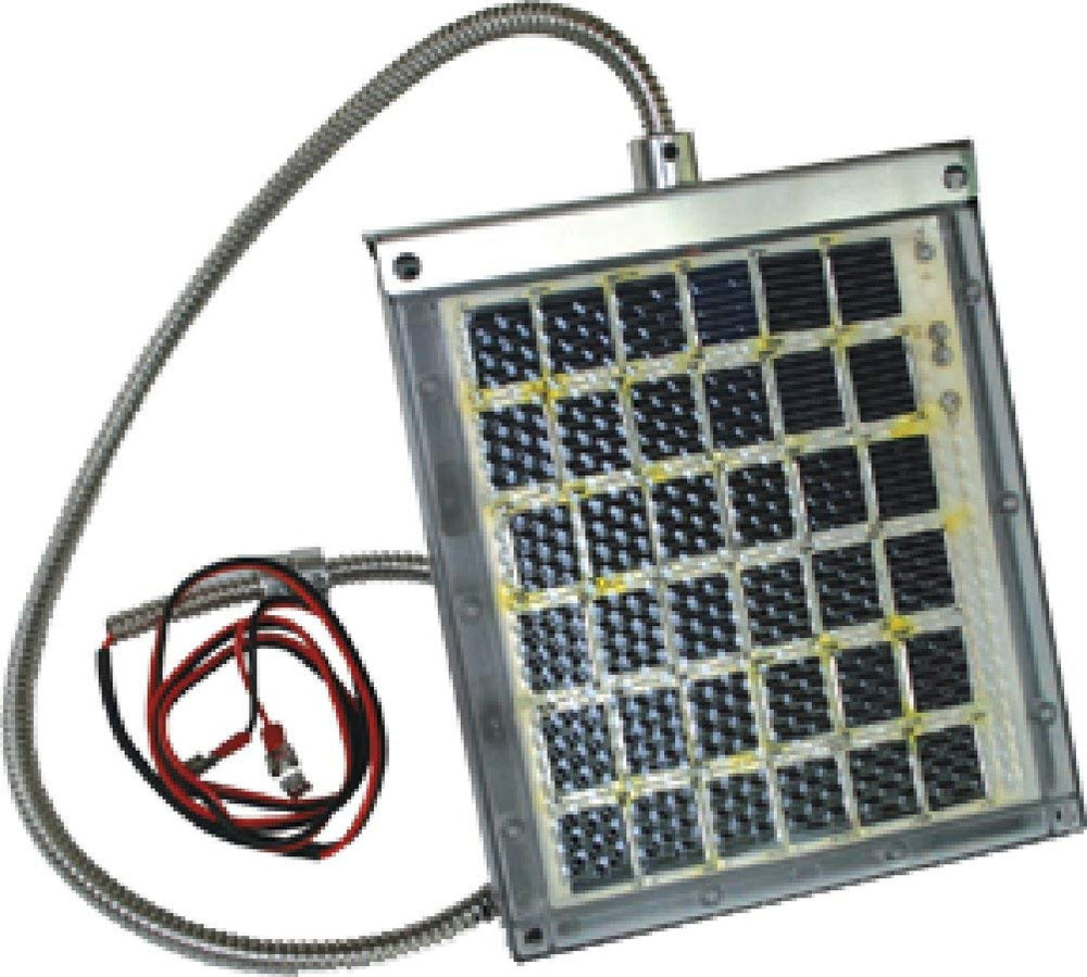 Wildgame Innovations Edrenaline front view showing weatherproof cover and reliable charging