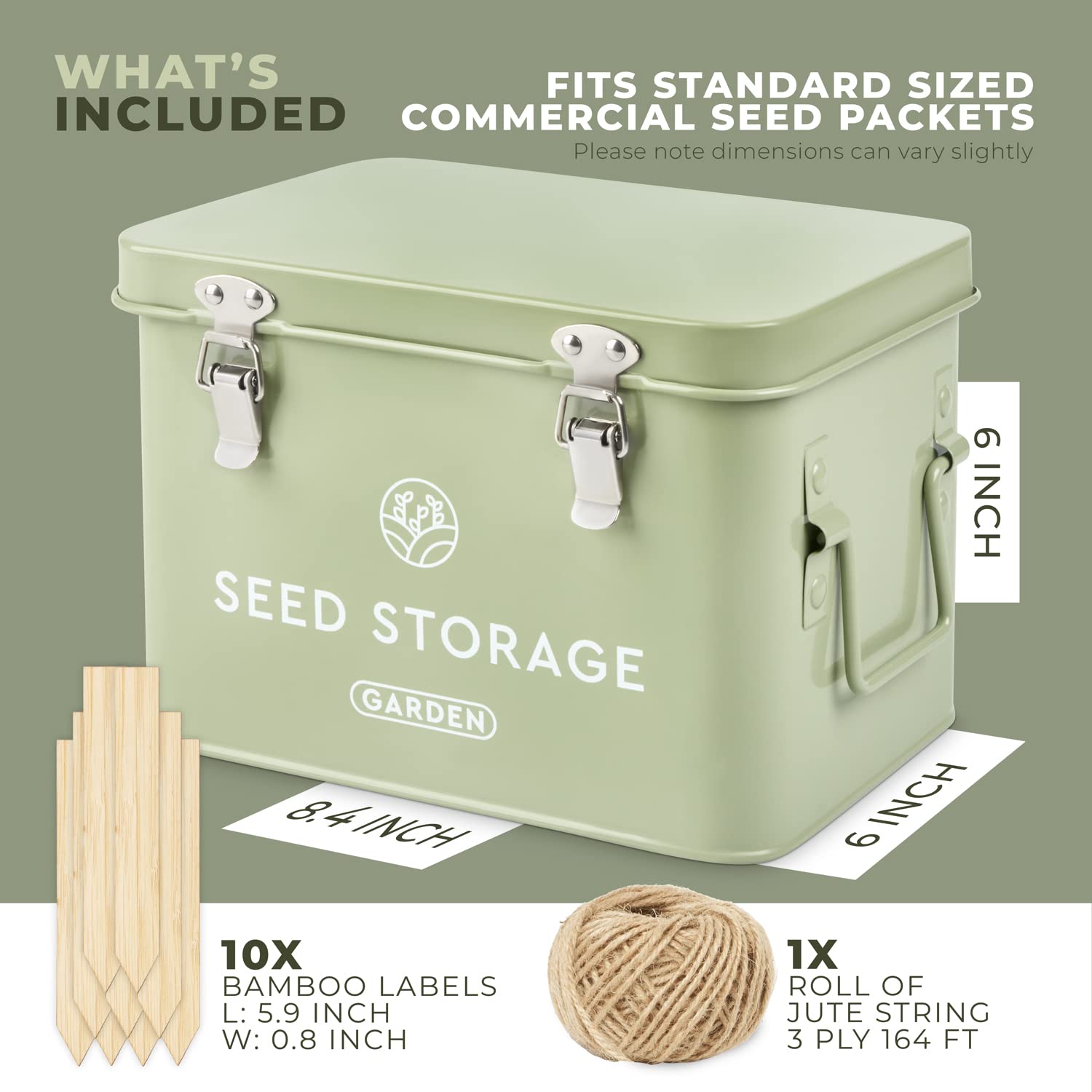 WILDGOOSE seed box side handle visible for secure garden portability