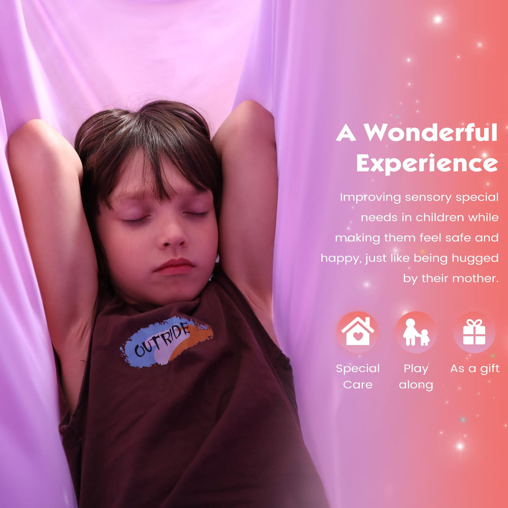 WILDKEN child seated in swing demonstrating balance and calming benefit