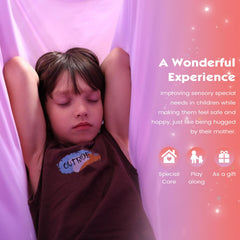 WILDKEN child seated in swing demonstrating balance and calming benefit