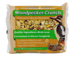 Wildlife Sciences seed bar installed in a suet cage, easy-to-hang benefit visible