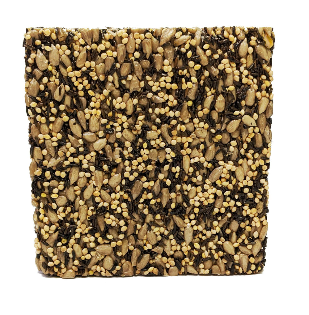 Wildlife Sciences close-up of seed cake texture highlighting bird-friendly mix