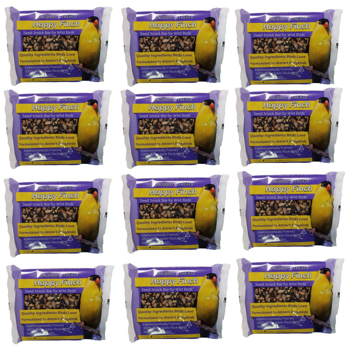 Wildlife Sciences front packaging showing 12-pack seed bars and benefits
