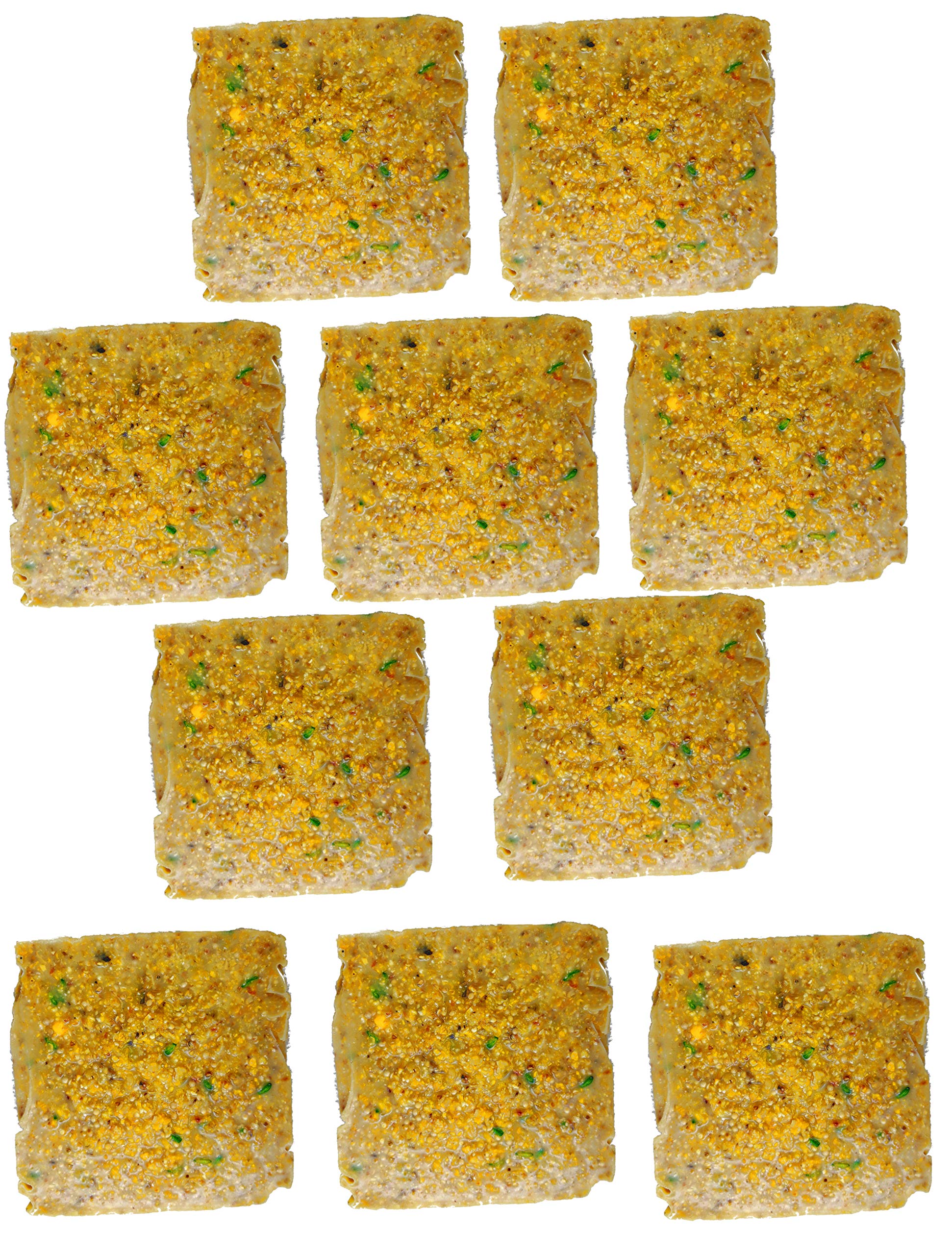 Wildlife Sciences pecan flavor suet cake texture close-up for energy-rich feed