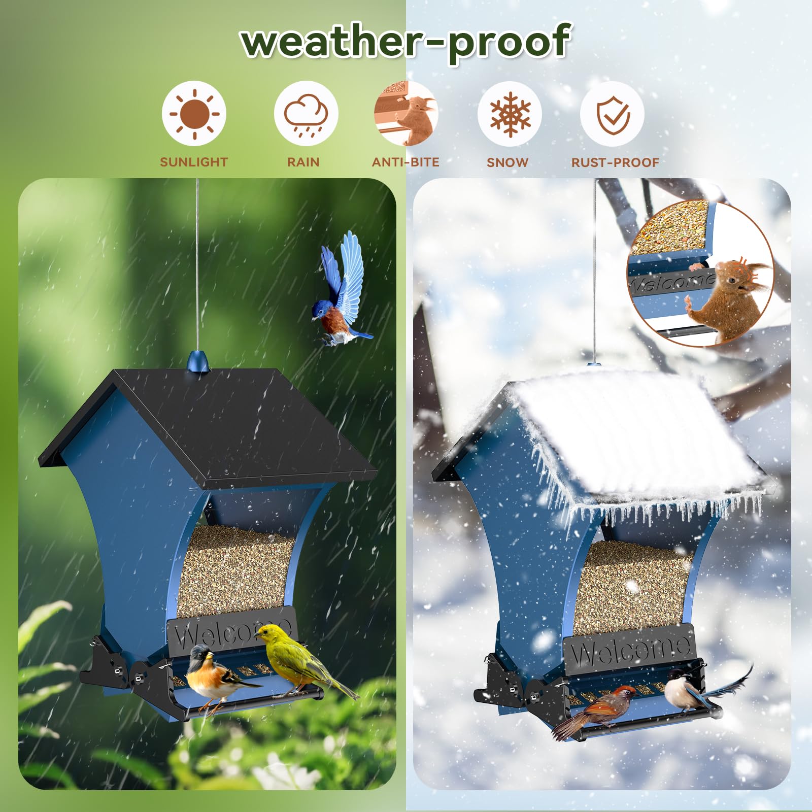 Wildpark roof detail with powder-coat finish protecting seed from rain benefits weather resistance