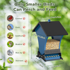 Wildpark clear panel showing seed levels for easy refill benefit and monitoring