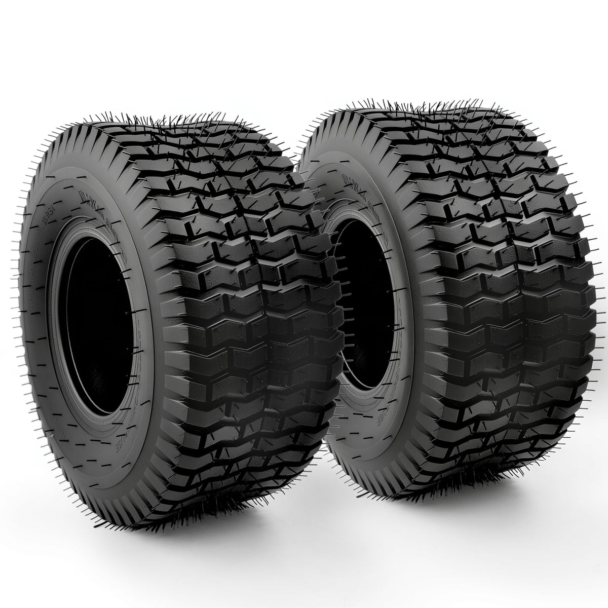 WILDSPUR front tread view showing chevron pattern and clean contact for turf