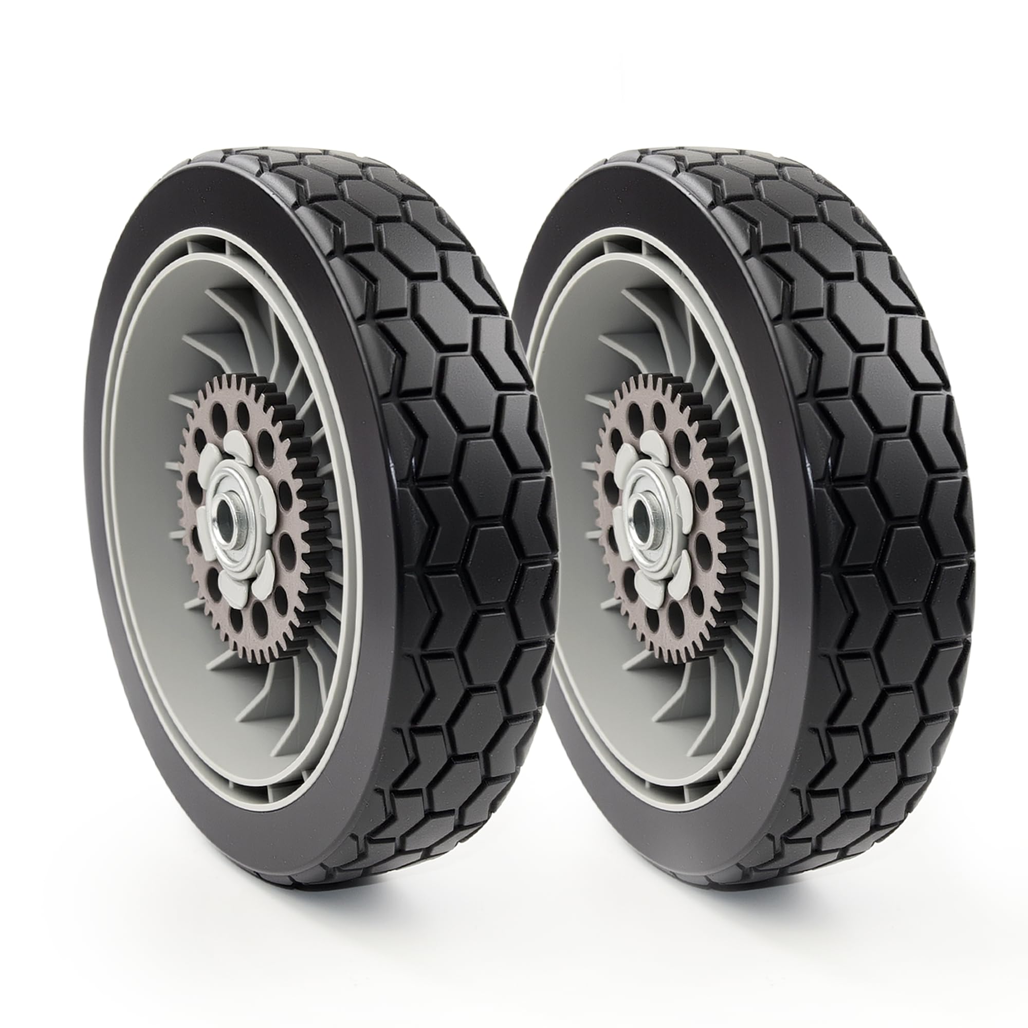 WILDSPUR front view of 9-inch rear wheel showing tread and hub, durable replacement