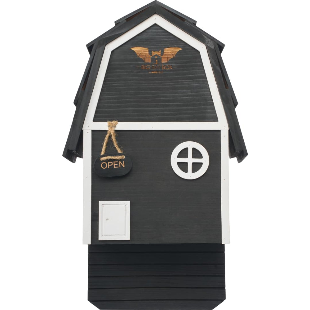WildYard front view showing barn-style bat house, attracts bats to property