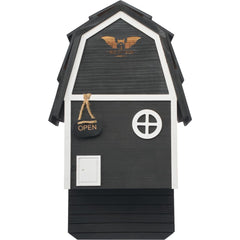 WildYard front view showing barn-style bat house, attracts bats to property